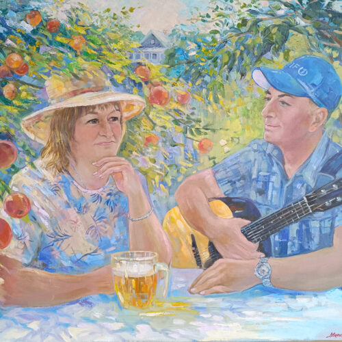 Familienportrait malen lassen - Künstlerin Marina Lukjanowa