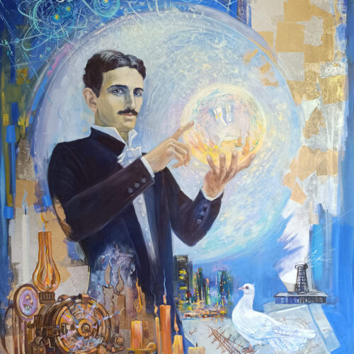 Nikola Tesla Portrait - Marina Lukjanowa